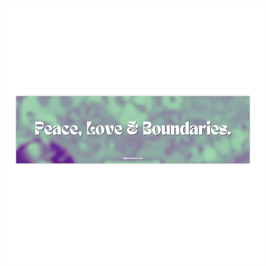 Peace, Love & Boundaries - Vinyl Bumper Stickers