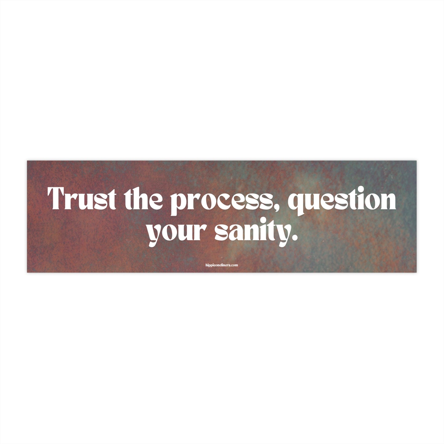 Trust the process, question your sanity - Vinyl Bumper Sticker