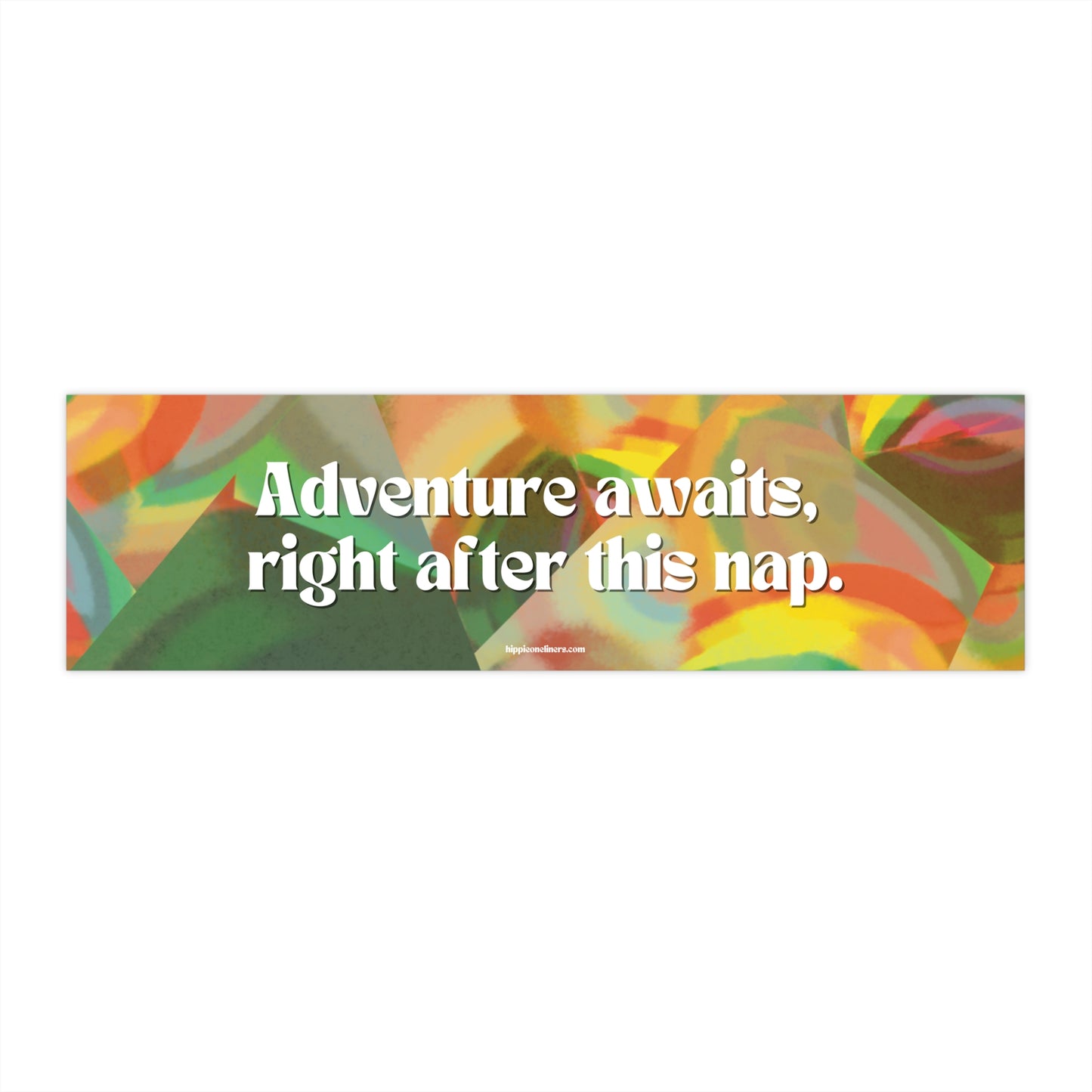 Adventure awaits, right after this nap. - Vinyl Bumper Sticker